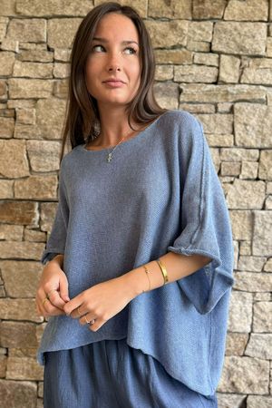 Conrad Box Cotton Knit Denim